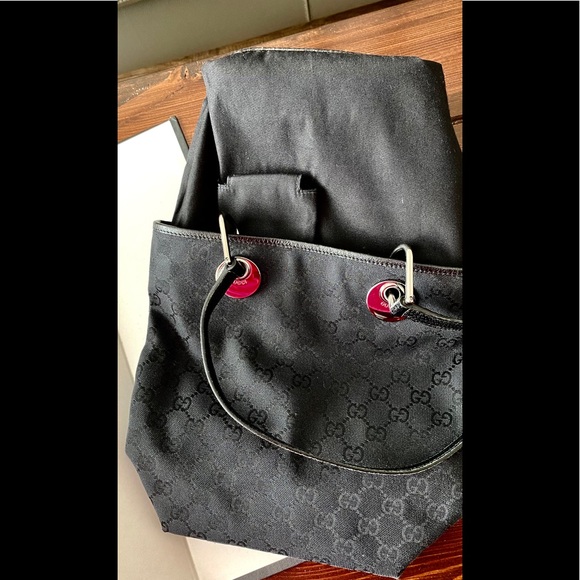 Gucci Black Monogram Mini Tote - Picture 9 of 15